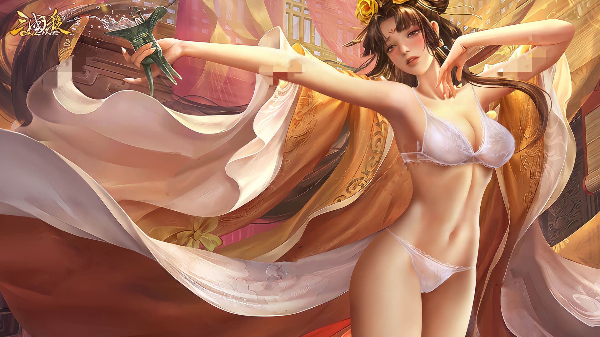 《三国杀》唐姬举袖起舞去衣高清图分享